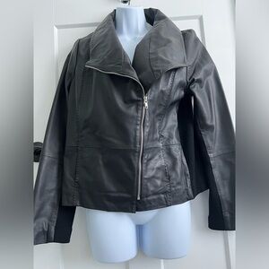 Walter Baker Leather Biker Jacket Black size L
